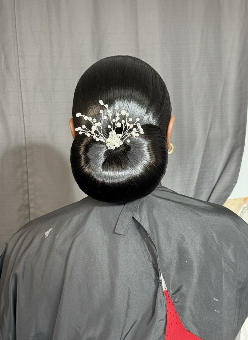 Jeweled Sleek Bridal Bun